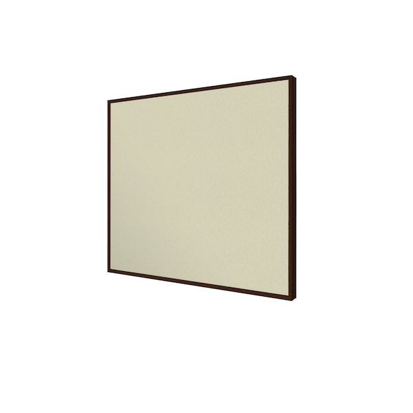 Bulletin Board, Fabric, 4 ft H x 6 ft W, Walnut Modern Frame, Beige